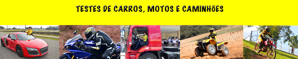 Testes de carros, motos, caminhes, triciclos, quadricilos e bicicletas
